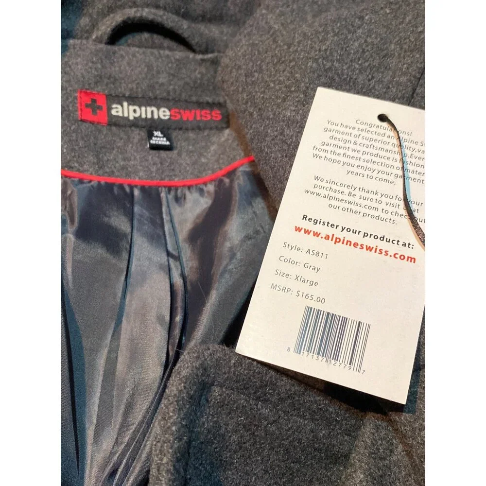 Alpine Swiss - Women’s Double Breasted Peacoat, NWT - Picture 9 of 11